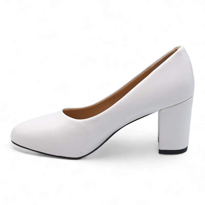 TTP Women Elegant PU Block Heels JSF78