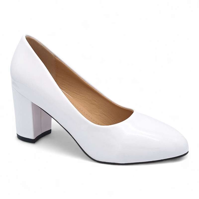 TTP Women Elegant PU Block Heels JSF78