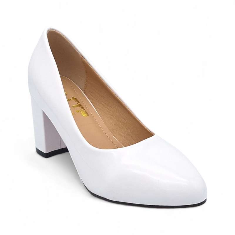 TTP Women Elegant PU Block Heels JSF78