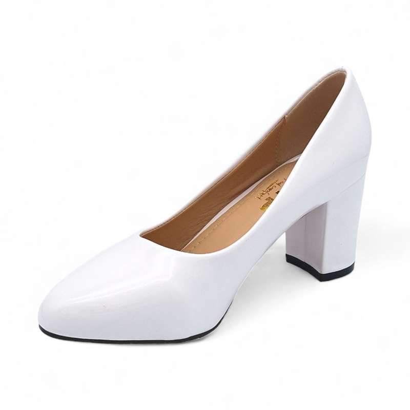 TTP Women Elegant PU Block Heels JSF78