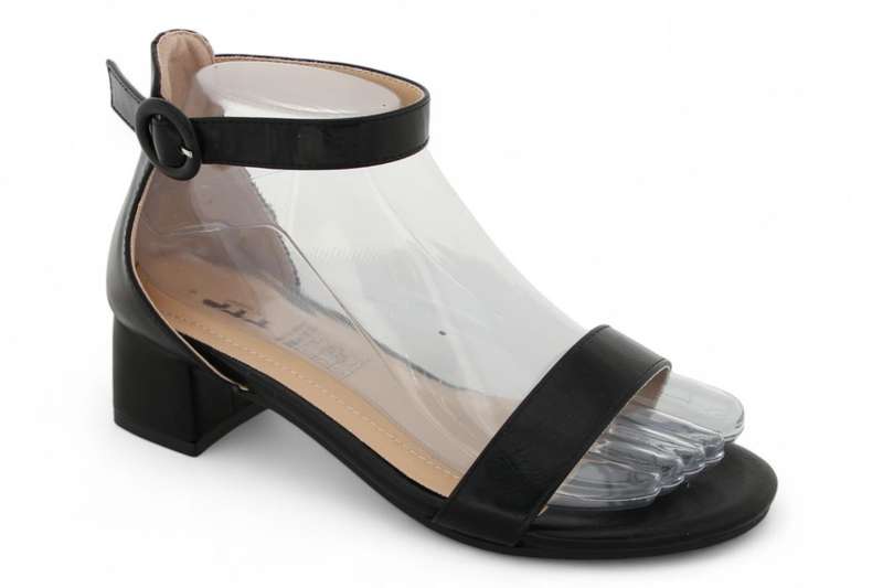 TTP Women Classic PU Block Heel Sandals with Ankle Strap HT240625-2
