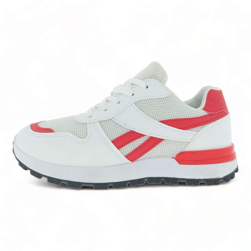 Women Fashion Low Top Lace Up Sneakers with PU Detailing YZCR21029