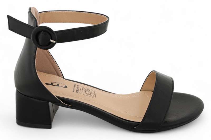 TTP Women Classic PU Block Heel Sandals with Ankle Strap HT240625-2