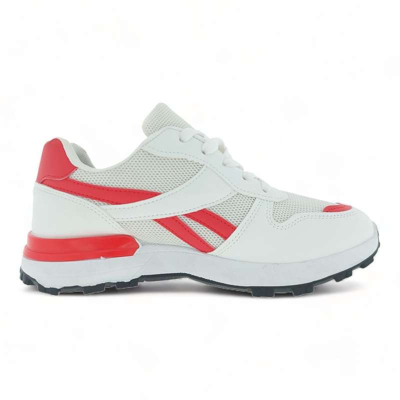 Women Fashion Low Top Lace Up Sneakers with PU Detailing YZCR21029