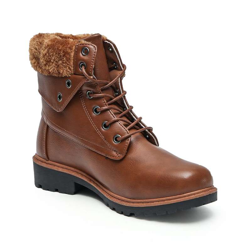 TTP Fashion Ankle Boots with PU Fur Lining XB8208