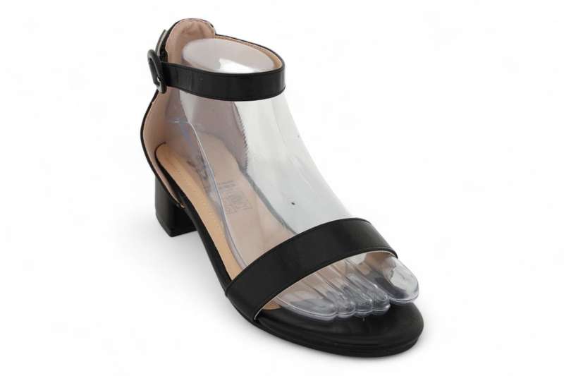 TTP Women Classic PU Block Heel Sandals with Ankle Strap HT240625-2