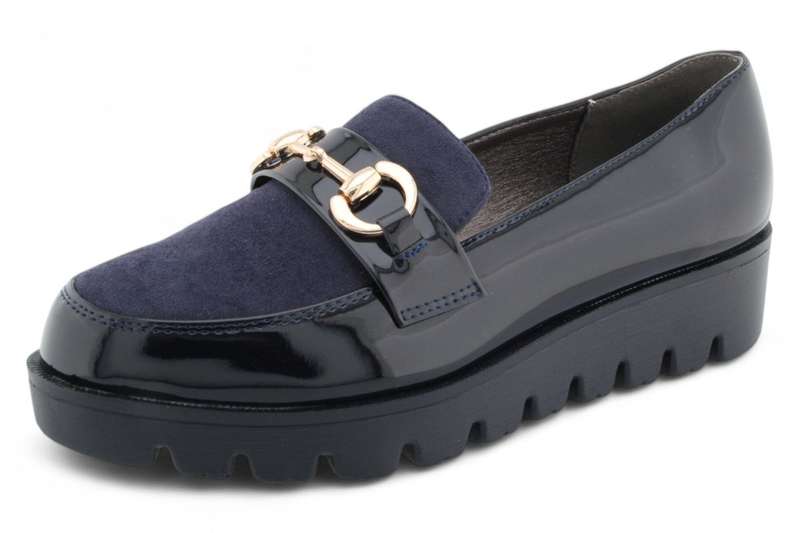TTP Women Platform Round Toe Loafers with Link Decor HT2422-5