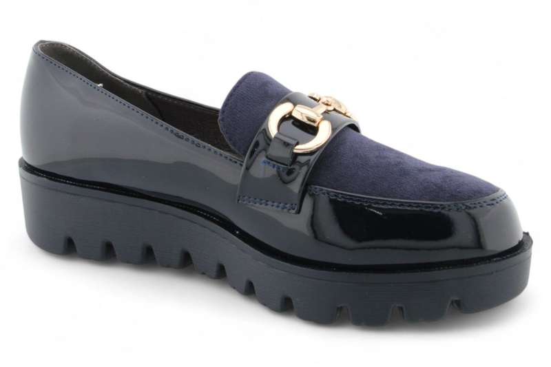 TTP Women Platform Round Toe Loafers with Link Decor HT2422-5