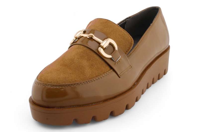 TTP Women Platform Round Toe Loafers with Link Decor HT2422-5