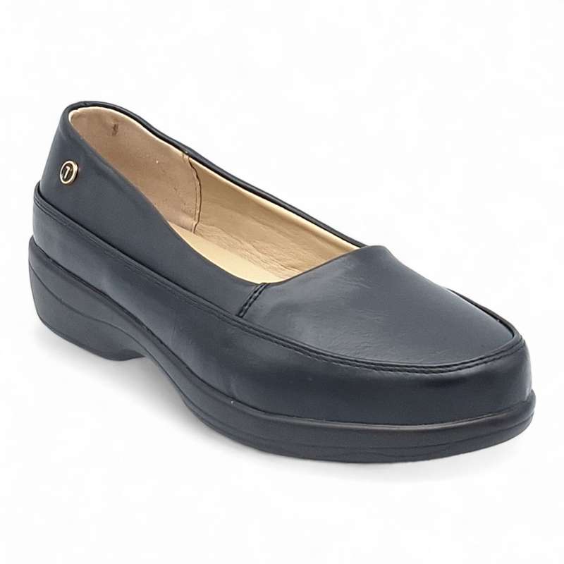 TTP Women Black Round Toe Loafer HT240426
