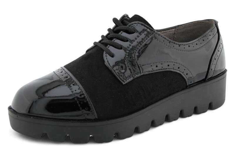 TTP Women Round Toe Platform Cap Toe Brogue Derby HT2422-1