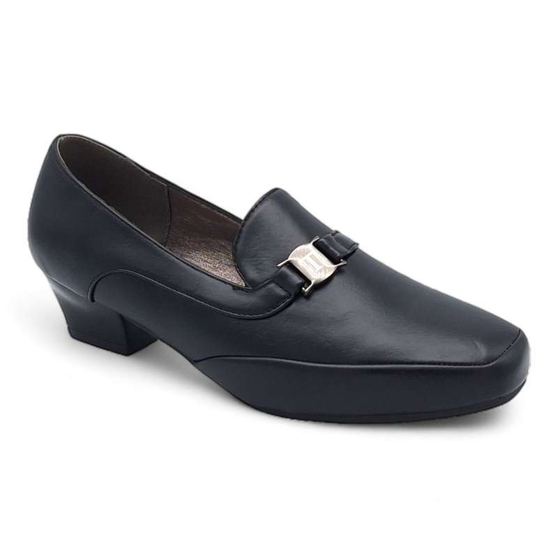 TTP Women Square Toe PU Block Heels HT727-1
