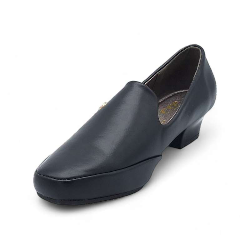 TTP Women Black PU Square Toe Block Heels HT727-5