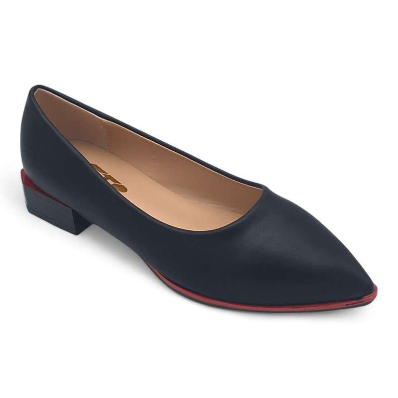 TTP - Women Pointed Toe PVC Sole Slip-on Flats JSF100