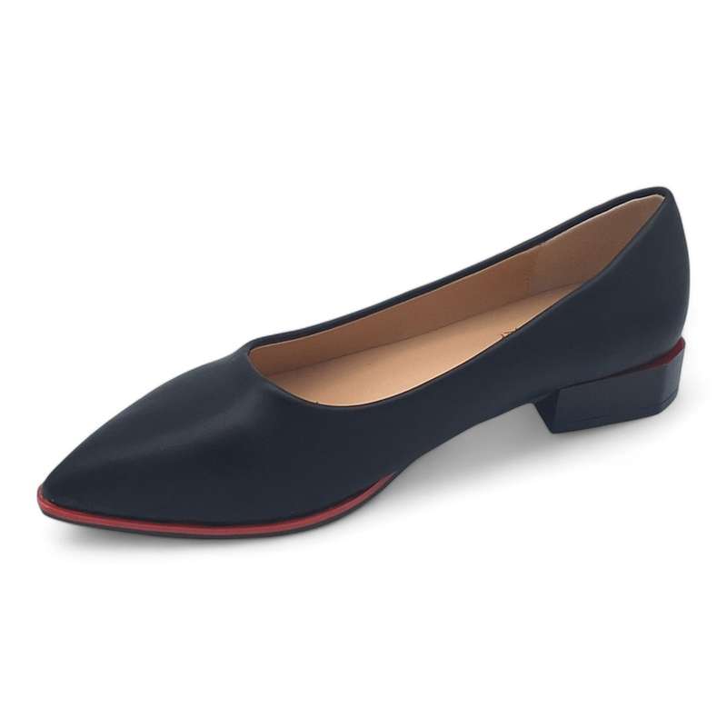 TTP - Women Pointed Toe PVC Sole Slip-on Flats JSF100