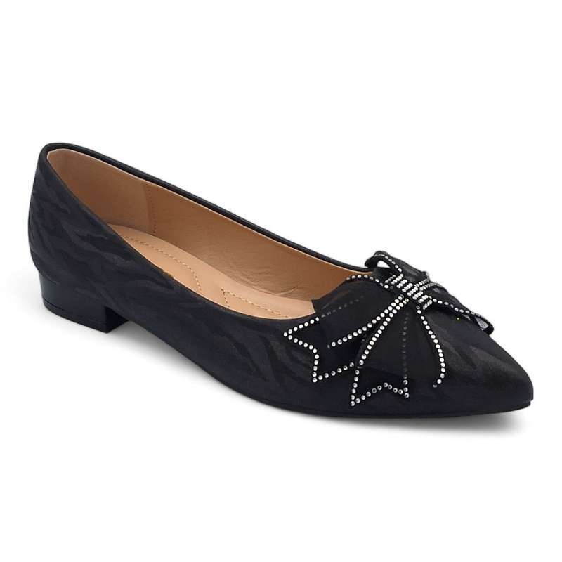 TTP Women Pointed Toe Flats With Bow Decor JSF82