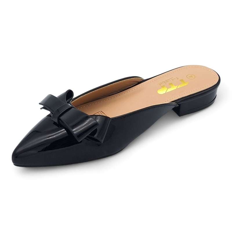 TTP Women Point Toe Sandals with Ribbon Decor JSF83