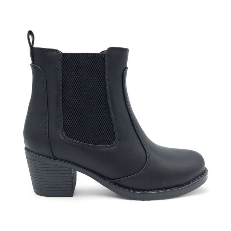 ALXIR Women's Almond Toe Block Heel Chelsea Style Boots - PSL4251