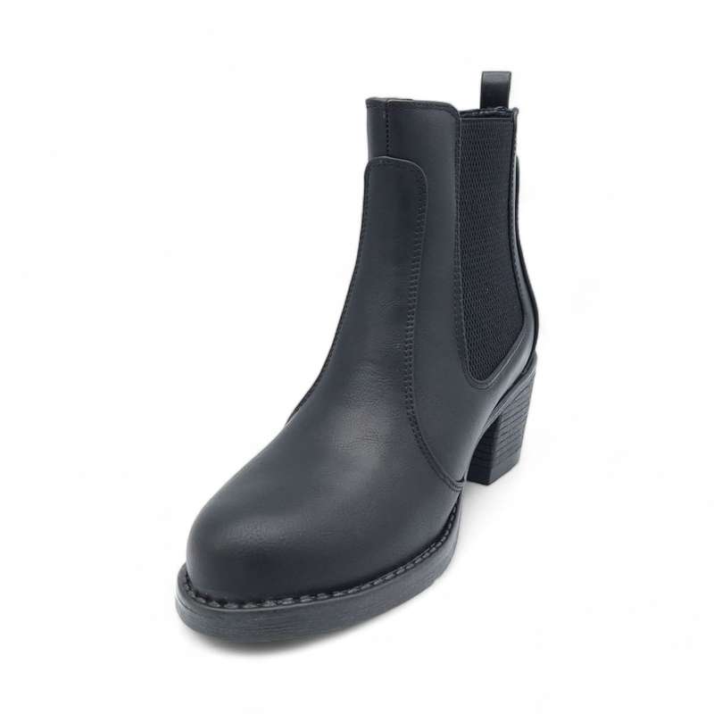 ALXIR Women's Almond Toe Block Heel Chelsea Style Boots - PSL4251