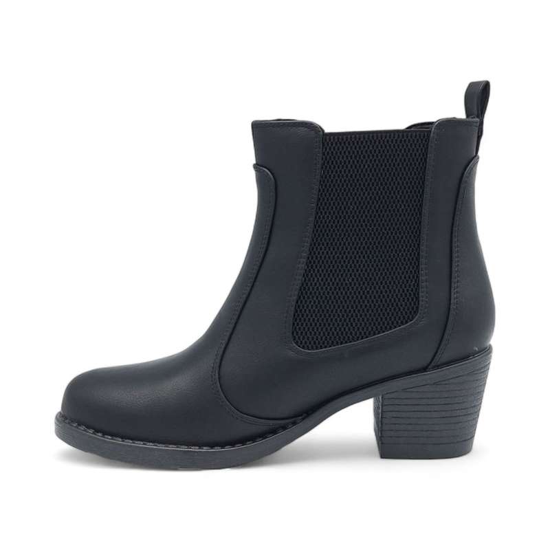 ALXIR Women's Almond Toe Block Heel Chelsea Style Boots - PSL4251