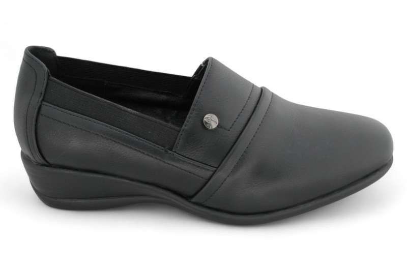 ALXIR Women Round Toe PVC Wedge Heel Slip On Shoe PSL4286