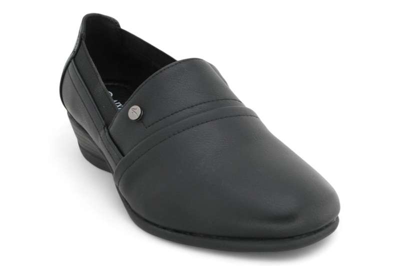 ALXIR Women Round Toe PVC Wedge Heel Slip On Shoe PSL4286