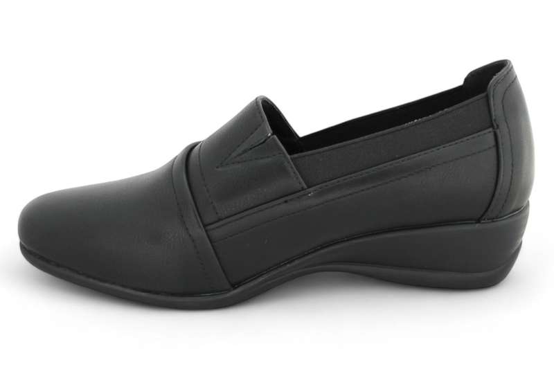 ALXIR Women Round Toe PVC Wedge Heel Slip On Shoe PSL4286