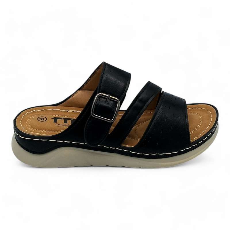 TTP Women Platform Slider with Buckle Decor - XB18297-2