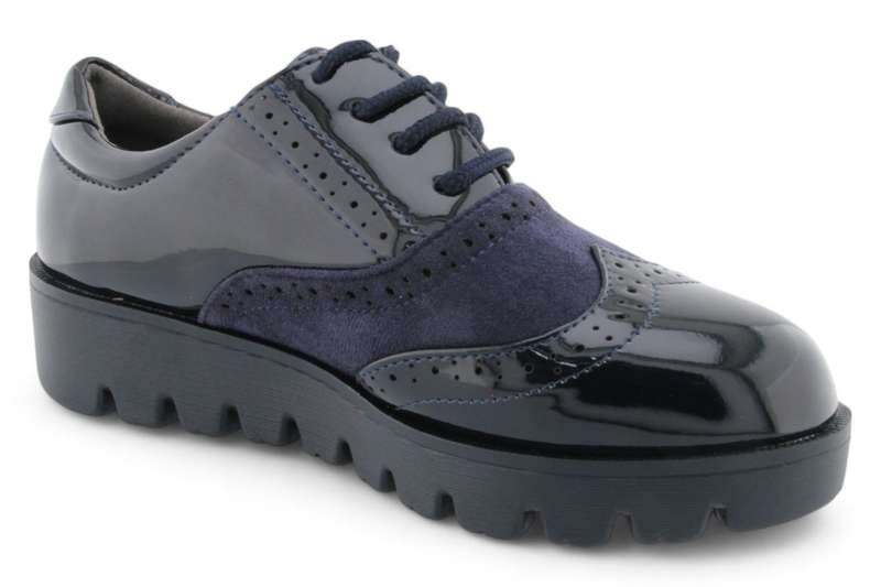 TTP Women Round Toe Platform Derby with Brogue Detail HT2422-2