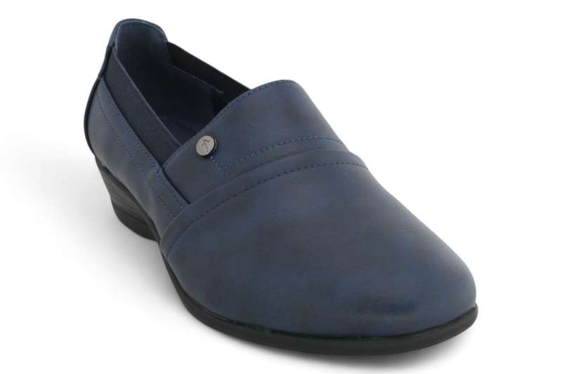 ALXIR Women Round Toe PVC Wedge Heel Slip On Shoe PSL4286
