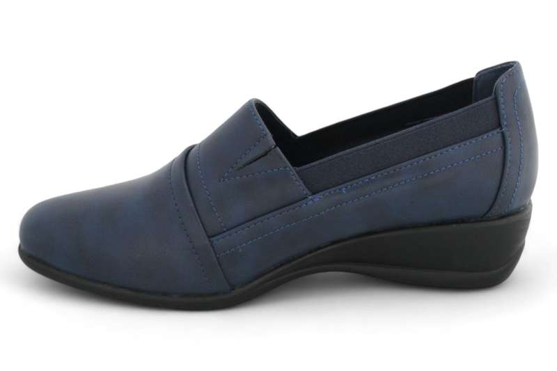 ALXIR Women Round Toe PVC Wedge Heel Slip On Shoe PSL4286