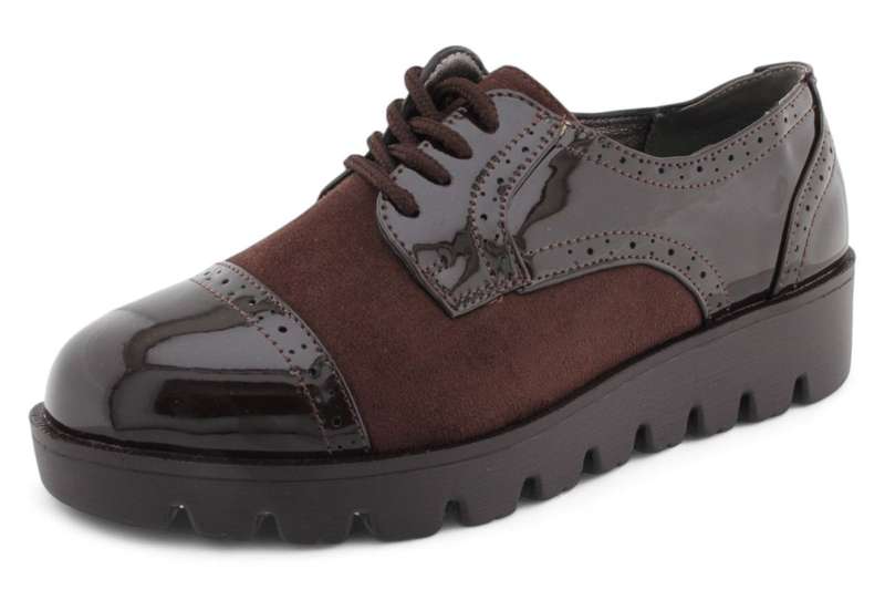 TTP Women Round Toe Platform Cap Toe Brogue Derby HT2422-1