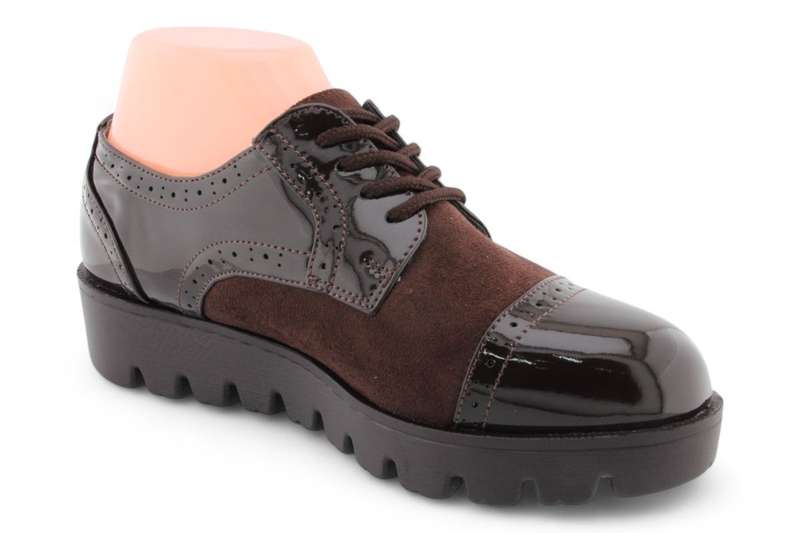 TTP Women Round Toe Platform Cap Toe Brogue Derby HT2422-1