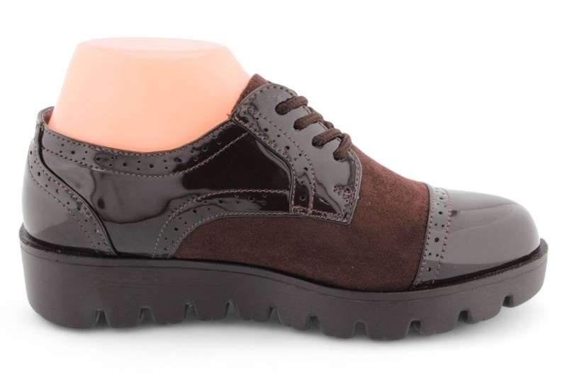 TTP Women Round Toe Platform Cap Toe Brogue Derby HT2422-1