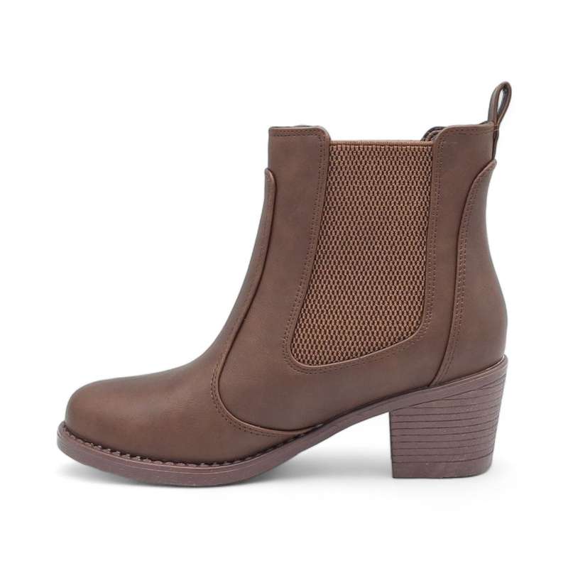 ALXIR Women's Almond Toe Block Heel Chelsea Style Boots - PSL4251
