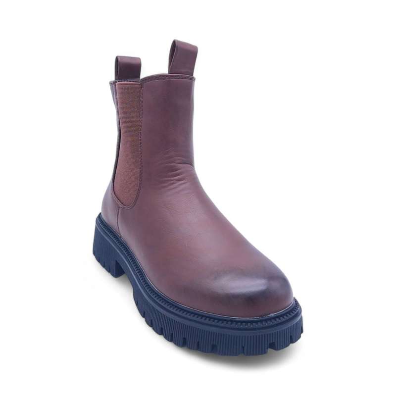 Women Round Toe PVC Platform Sole Chelsea Boots - XB240310