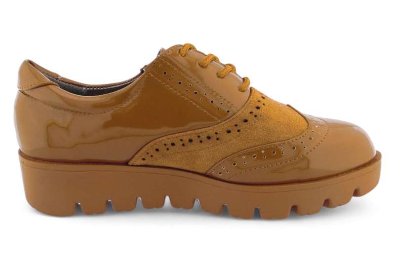 TTP Women Round Toe Platform Derby with Brogue Detail HT2422-2