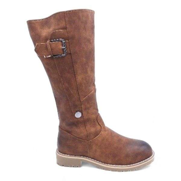 Women Fashion Mid Calf Boots with Side Zipper XB240312