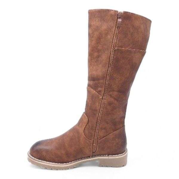 Women Fashion Mid Calf Boots with Side Zipper XB240312