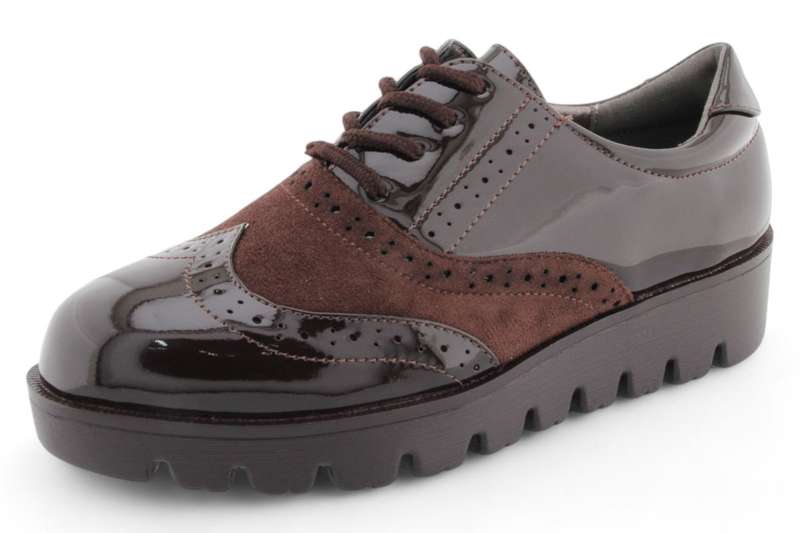 TTP Women Round Toe Platform Derby with Brogue Detail HT2422-2