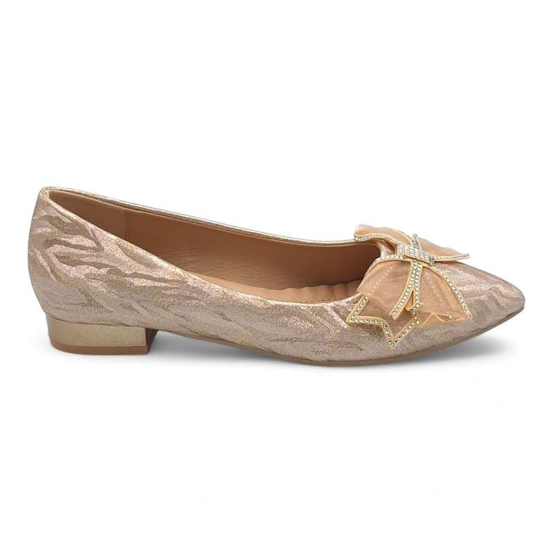 TTP Women Pointed Toe Flats With Bow Decor JSF82