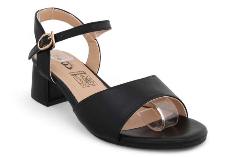 TTP Women White PU Block Heel Ankle Strap Sandals HT240625-3