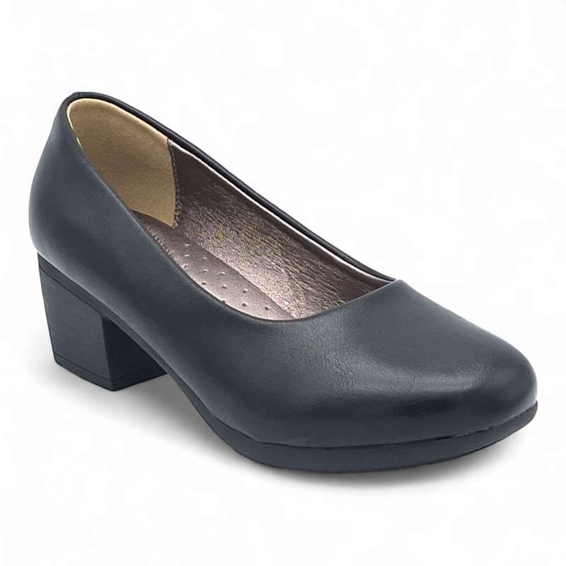 TTP Women Elegant Sleek Block Heel Courts HT3801
