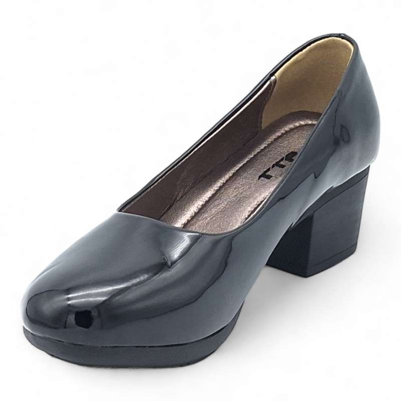 TTP Women Elegant Sleek Block Heel Courts HT3801