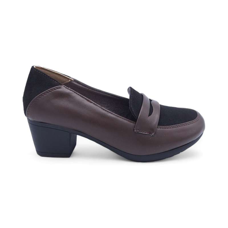 TTP - Women's Classic Block Heel Courts with PU Suede Vamp - HT3803