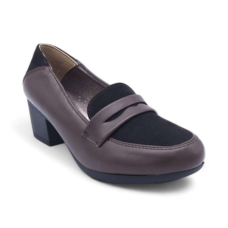 TTP - Women's Classic Block Heel Courts with PU Suede Vamp - HT3803