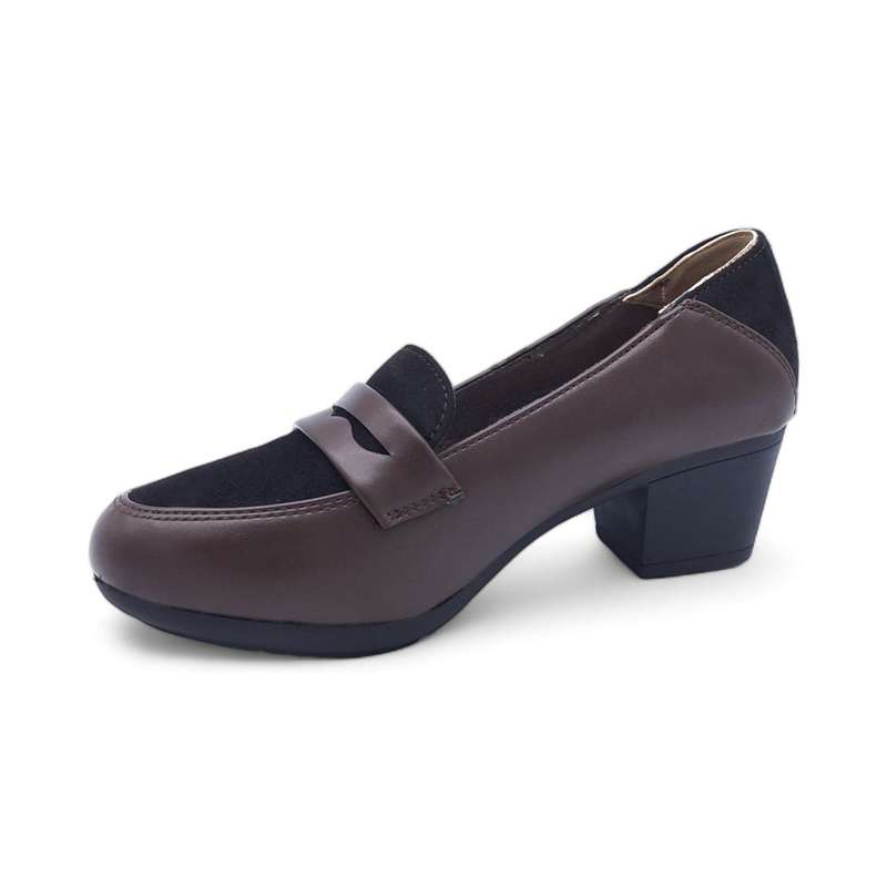 TTP - Women's Classic Block Heel Courts with PU Suede Vamp - HT3803