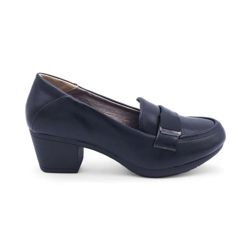 TTP - Women's Classic Block Heel Courts with Square Strap Over Upper - HT3805