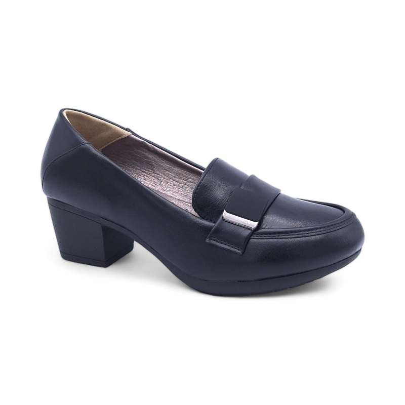TTP - Women's Classic Block Heel Courts with Square Strap Over Upper - HT3805
