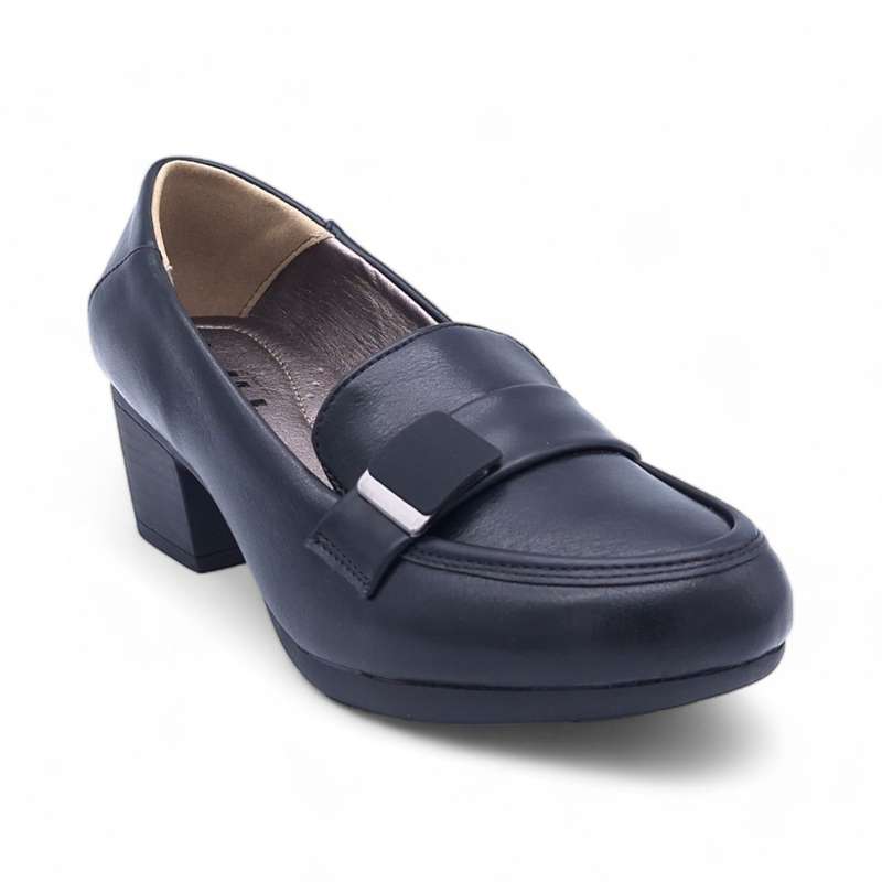 TTP - Women's Classic Block Heel Courts with Square Strap Over Upper - HT3805